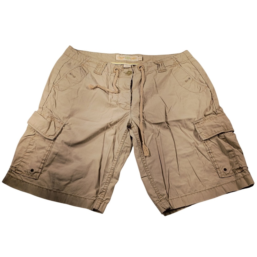 J.Crew Cargo Shorts Womens 8 Khaki Tan City Fit Weathered Chino Twill